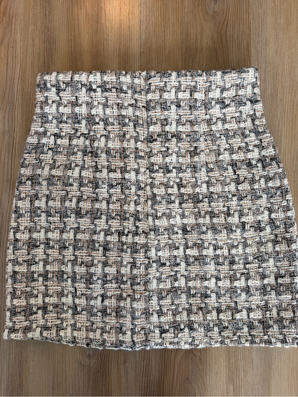 Tweed Button-Front Mini Skirt - Picture 4 of 5